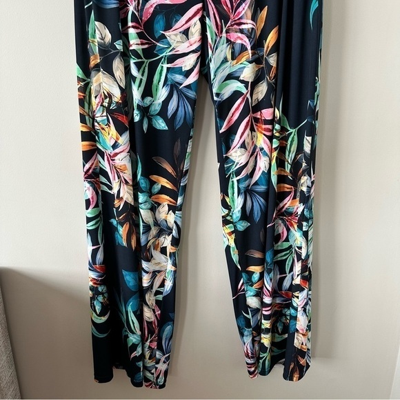 JOSEPH RIBKOFF-Floral Wide Leg Vacation Pants - Picture 7 of 9